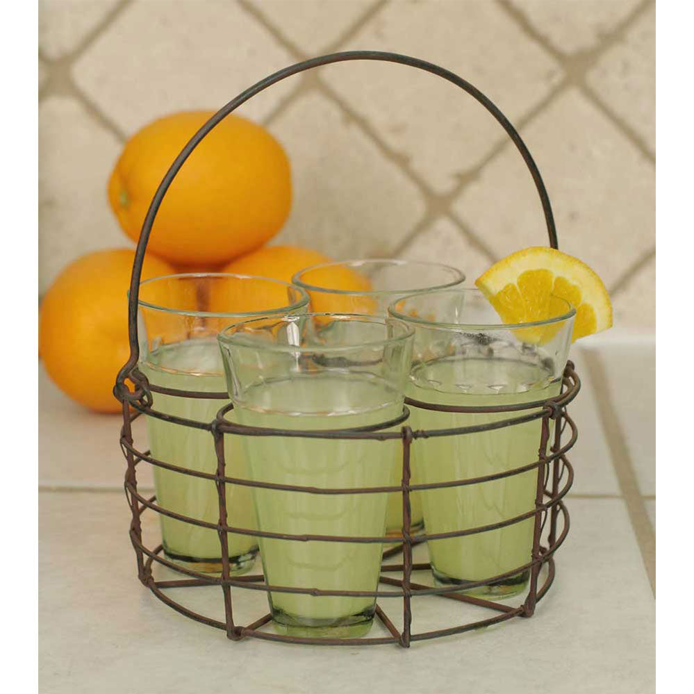 Round Wire Caddy & Glasses