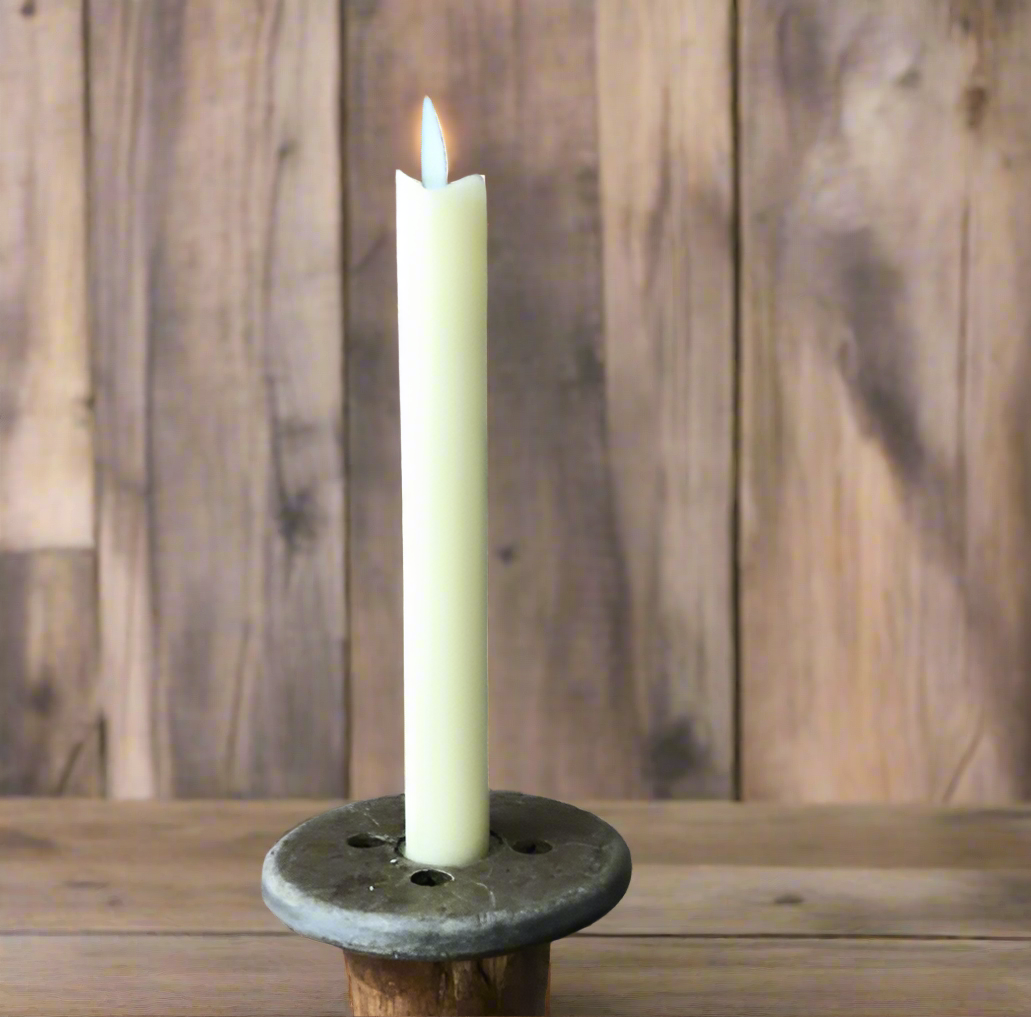 2 pk Cream Moving Flame Taper Candle
