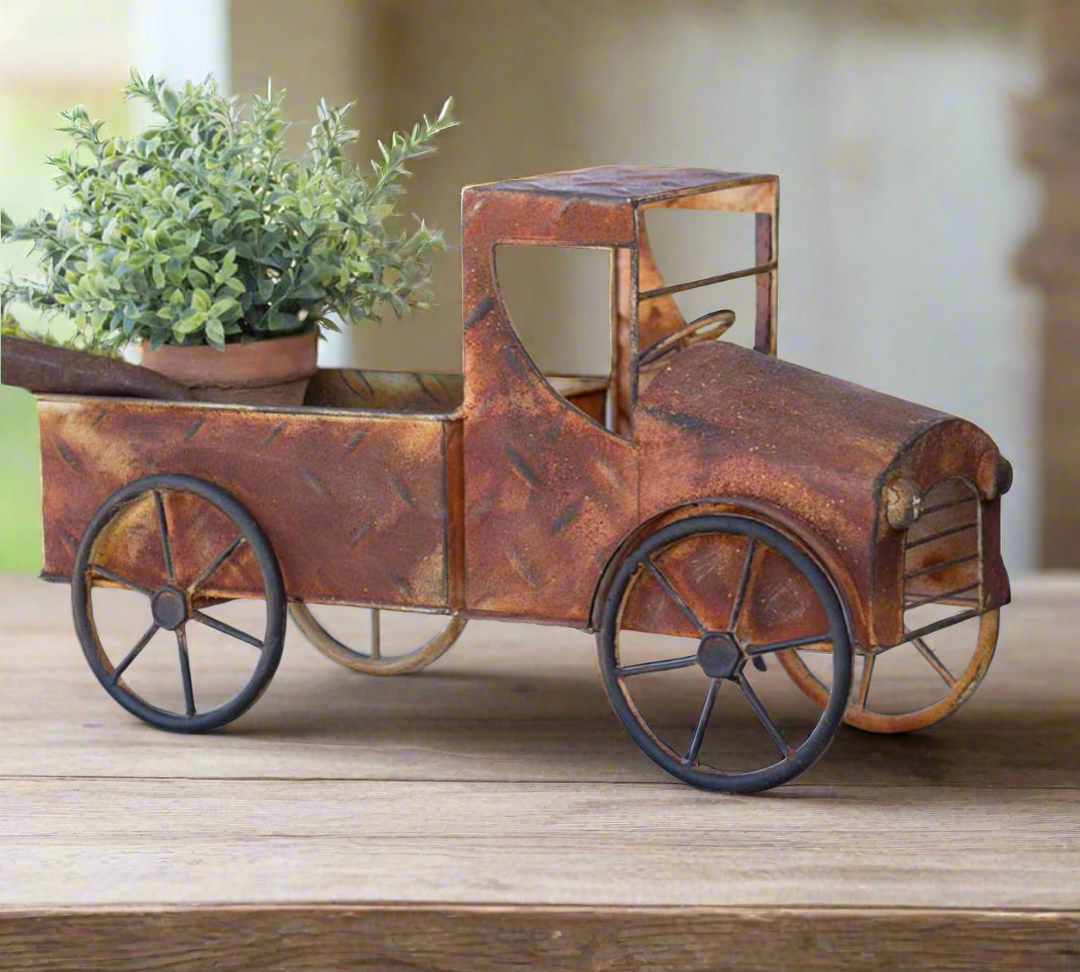 Rusty Pickup Truck Planter