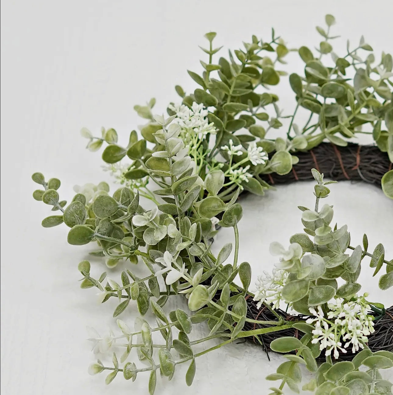 Sage Eucalyptus with Seeds | Twig Wreath or Candle Ring