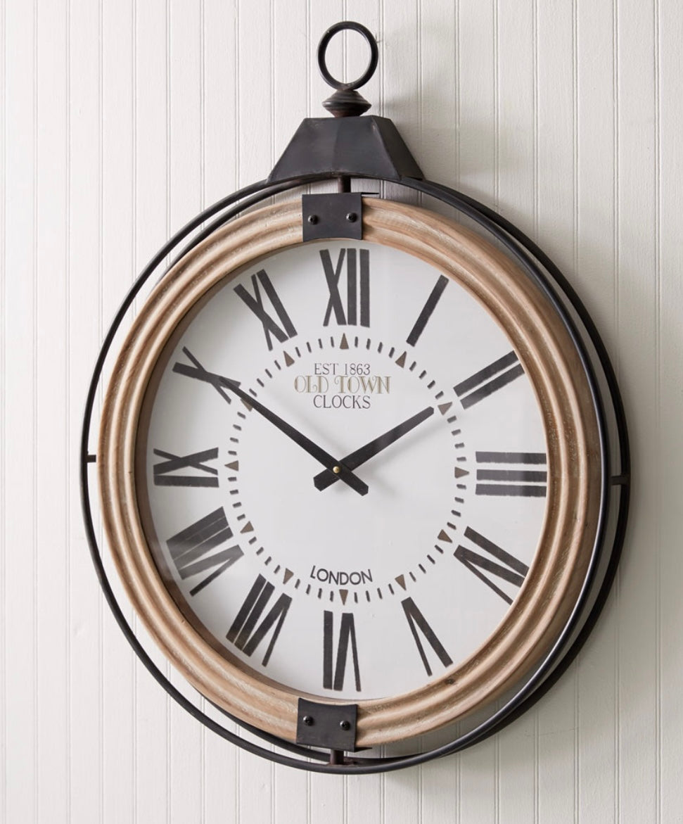 Pocket Watch Style Wall Clock