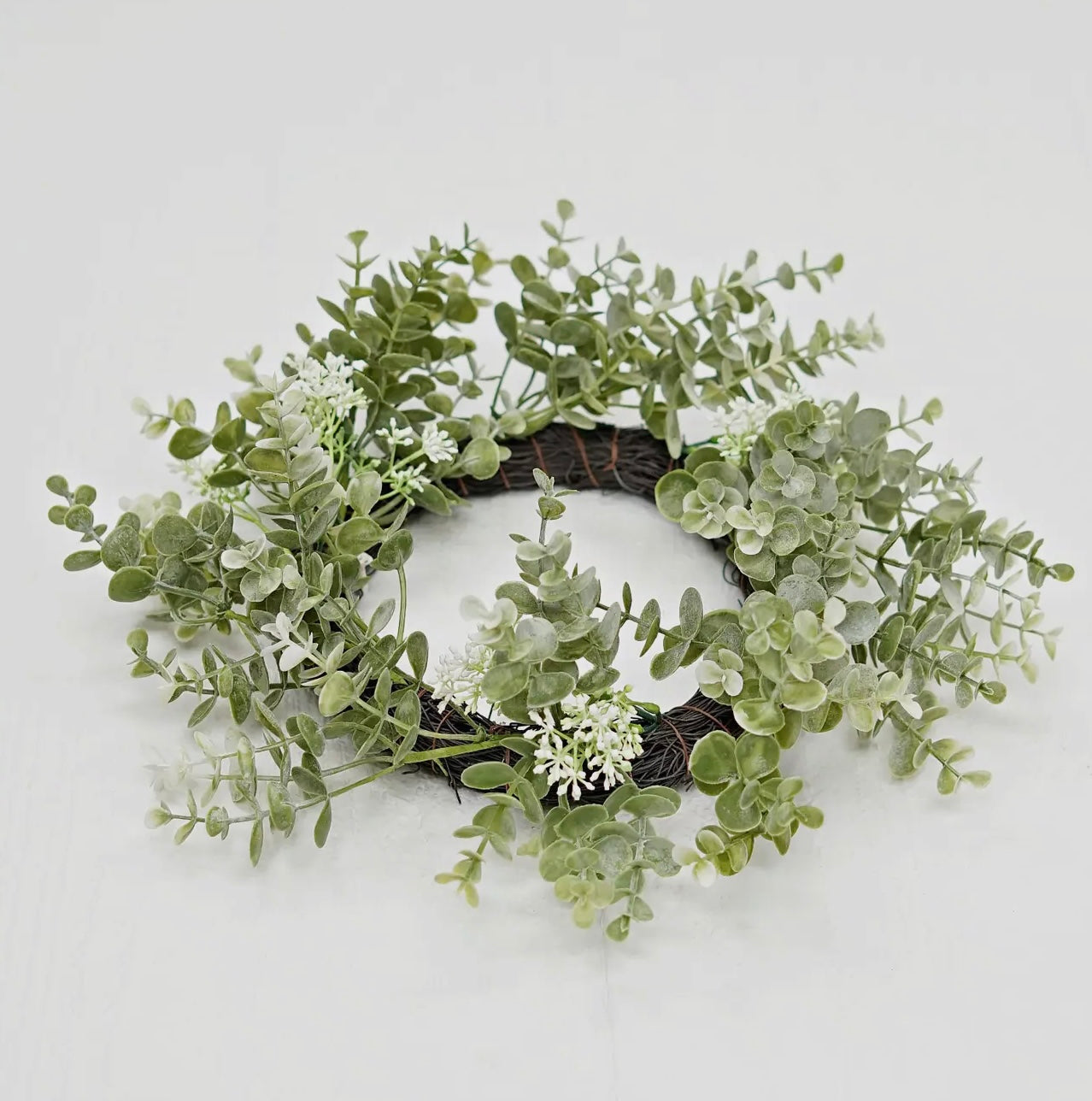 Sage Eucalyptus with Seeds | Twig Wreath or Candle Ring