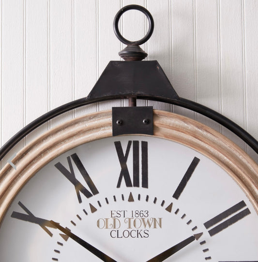 Pocket Watch Style Wall Clock