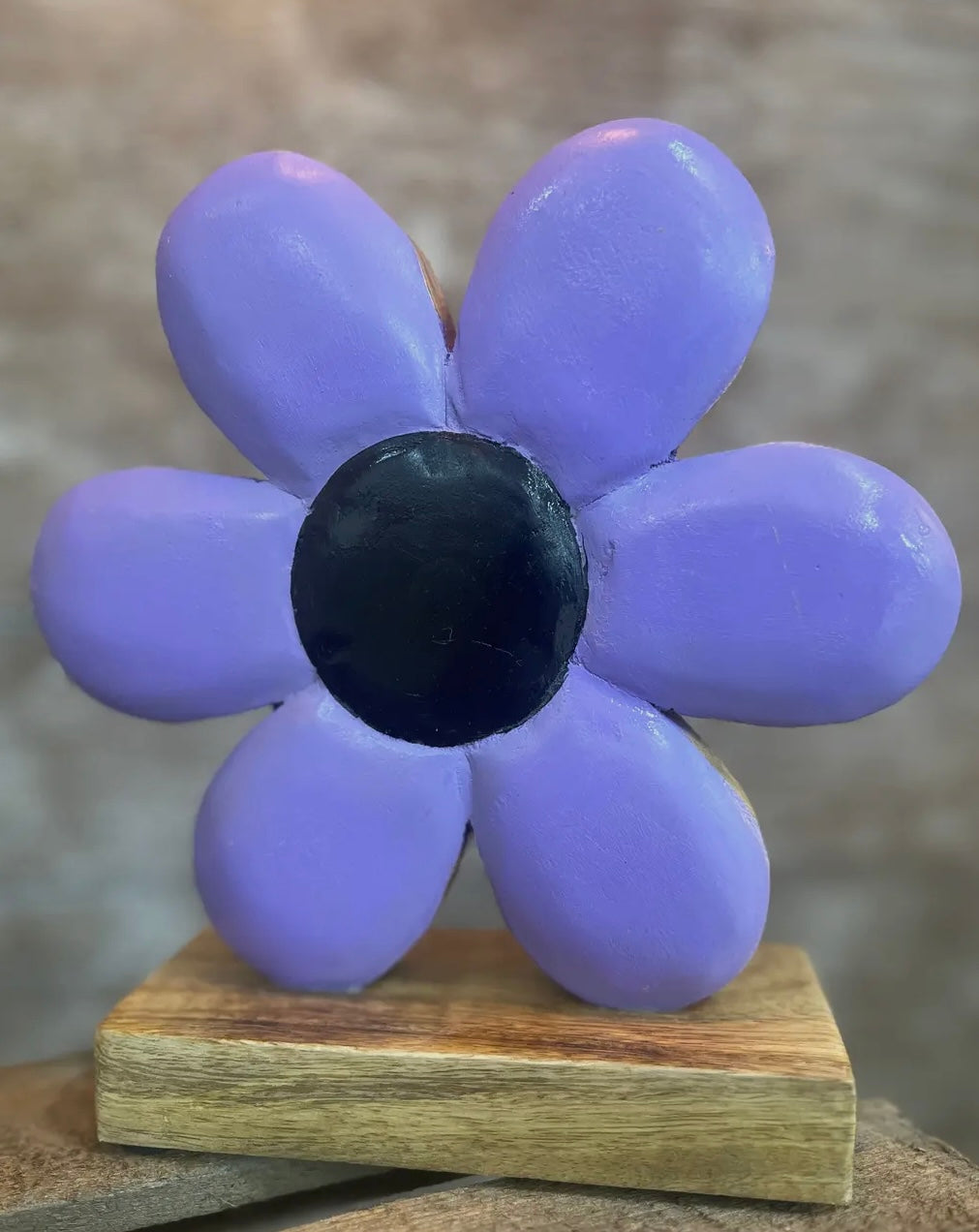 Wood Enamel Flower Sitters