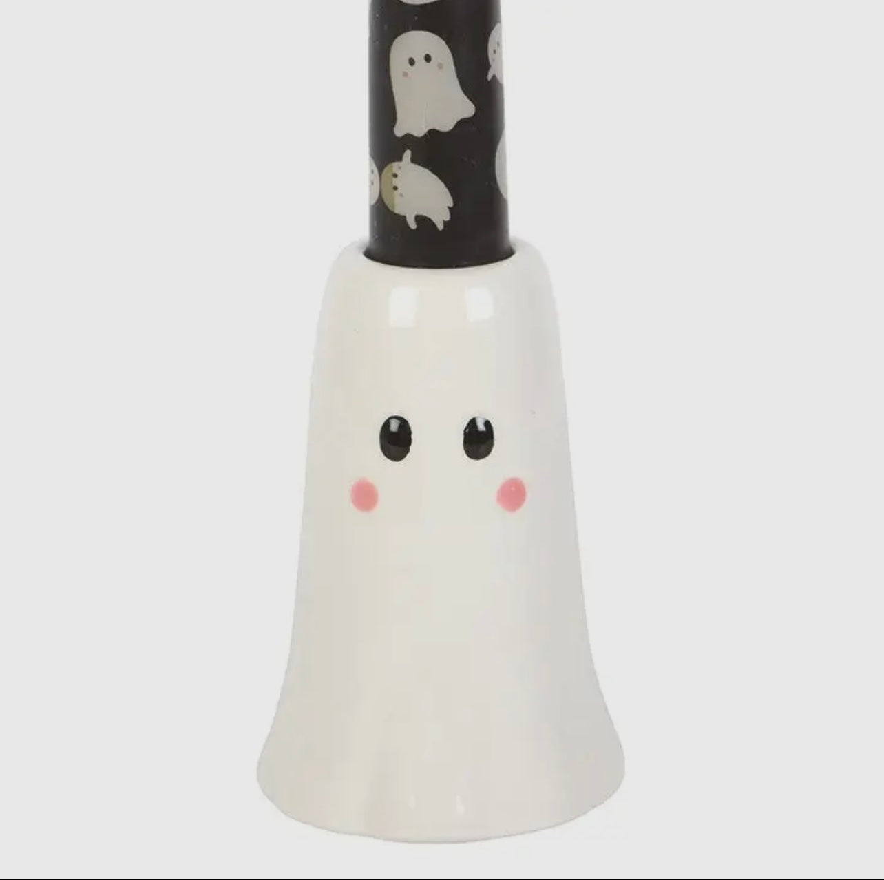 Ghost Taper Holder with Candle