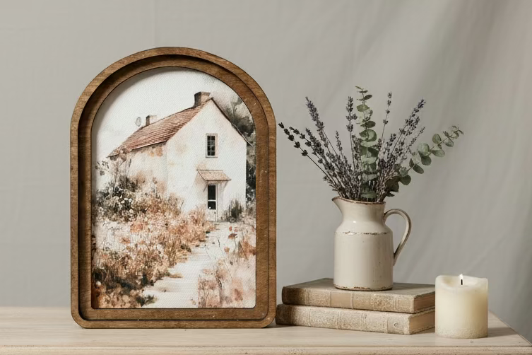Muted Cottage Frame Art 6x8”