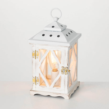 White Lantern Candle Warmer