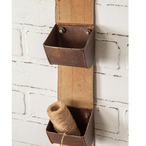 Hanging Utility Belt w/Metal Pockets Organizer