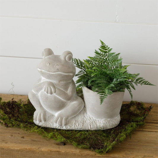 Cement Frog Planter