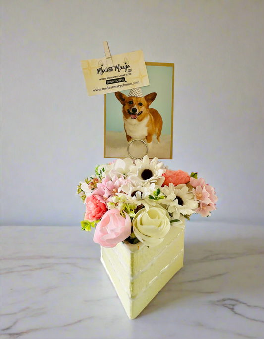 Cake Planter | Floral Arrangement & Card