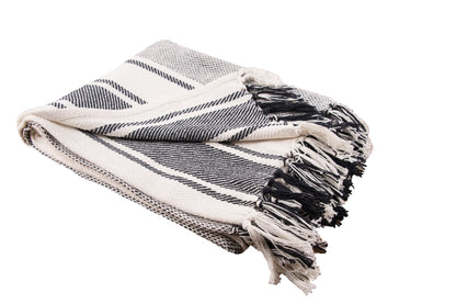 Black Stripe Throw