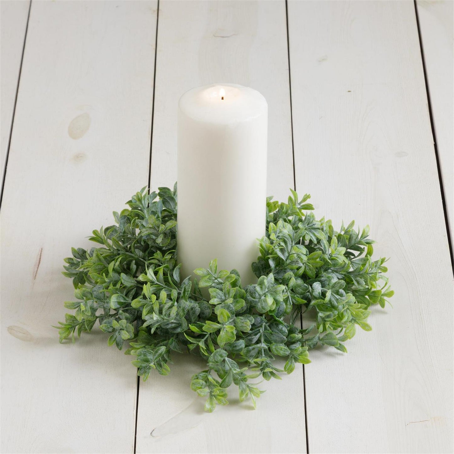 Dusty Boxwood Candle Ring