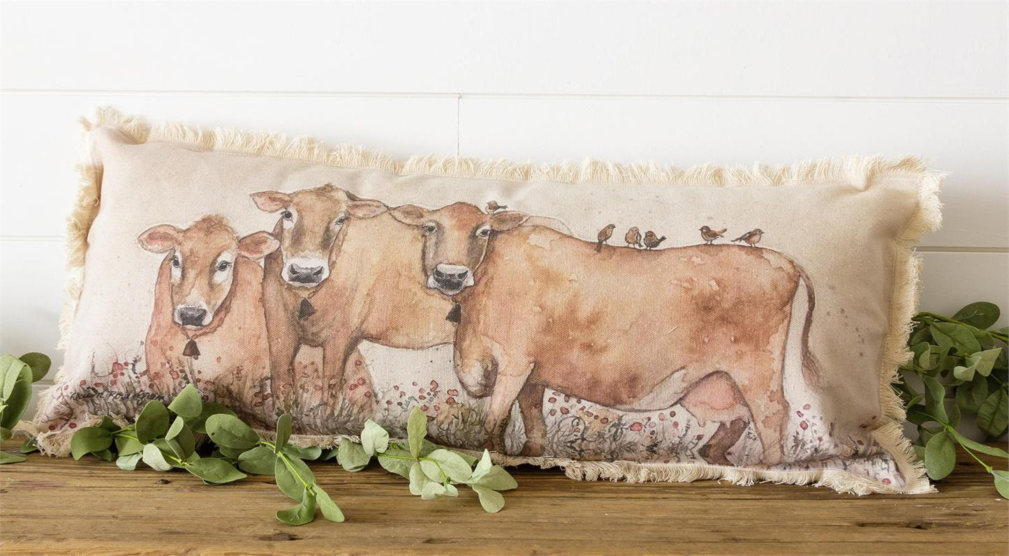 Grazing Cow Pillow