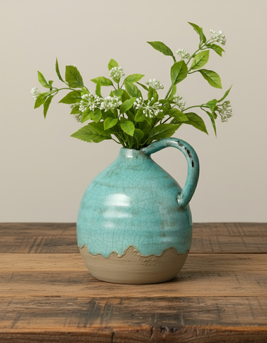 Blue Earthenware Jug