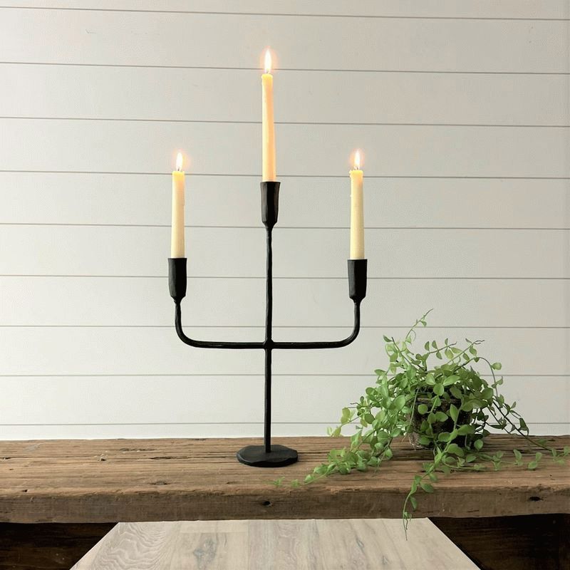 Hand Forged Metal Candelabra