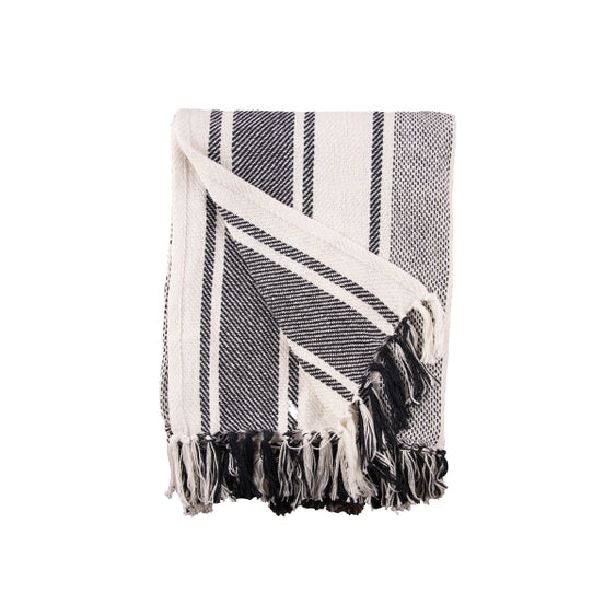 Black Stripe Throw