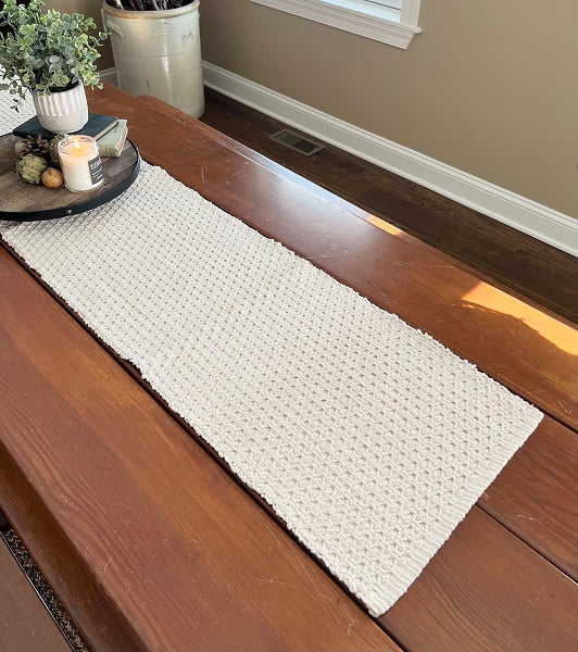 Cottage Weave Runner 56" (Cream)