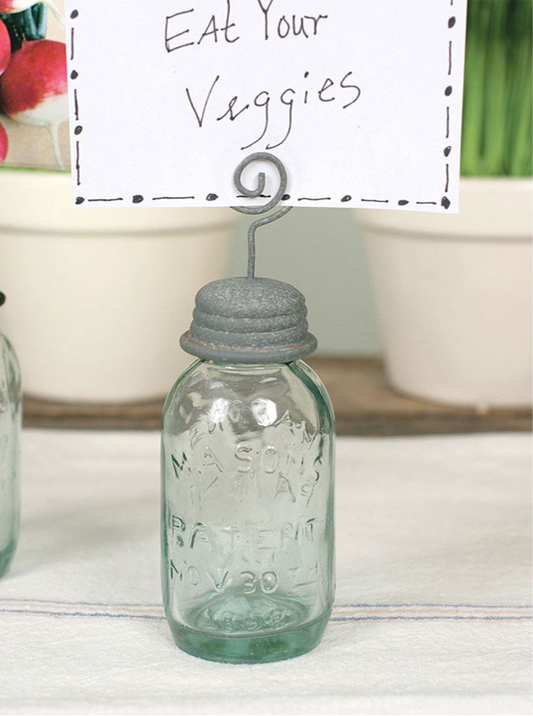 Mini Mason Jar Placecard or Photo Holder