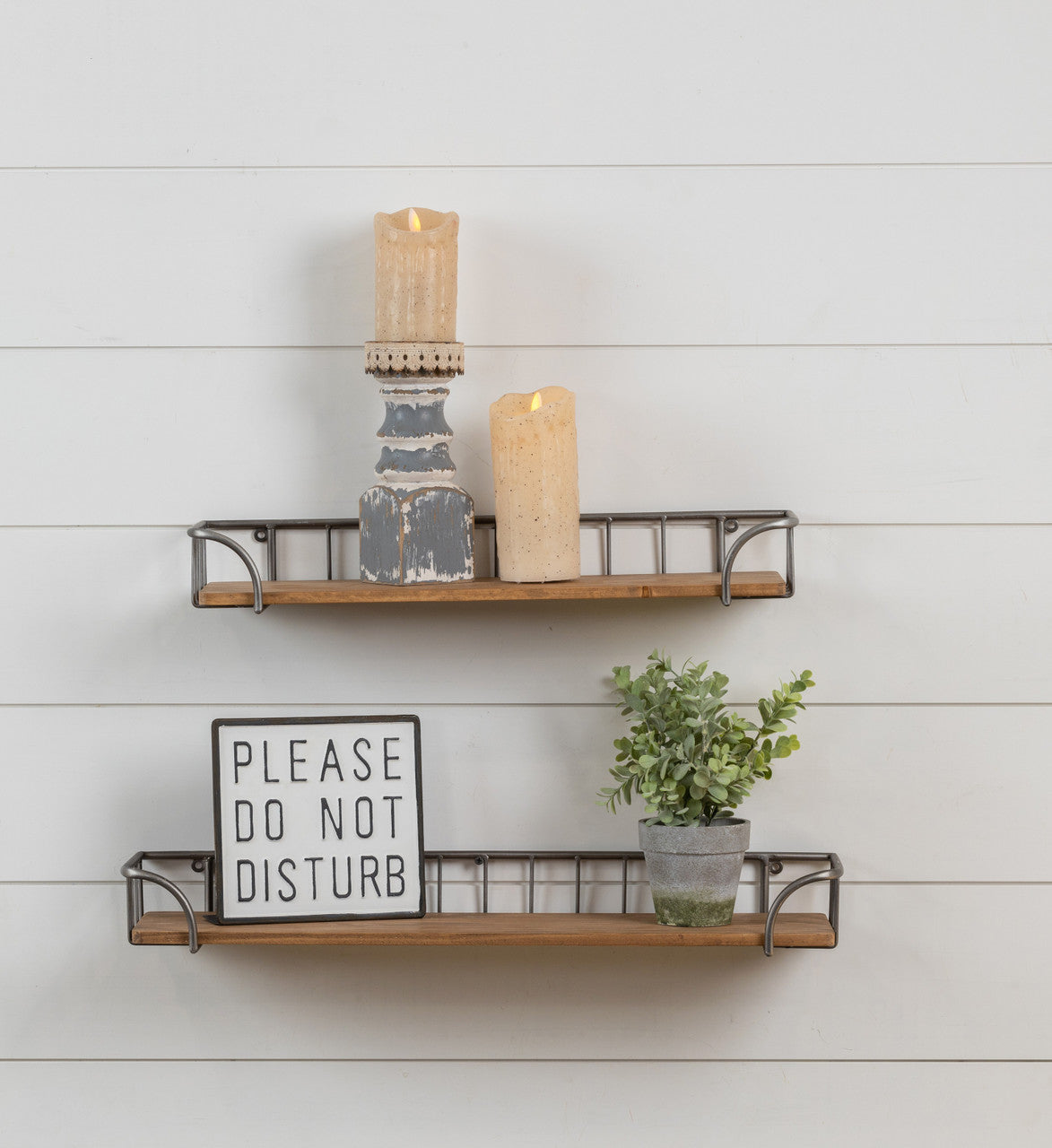 Wood and Wire Shelf