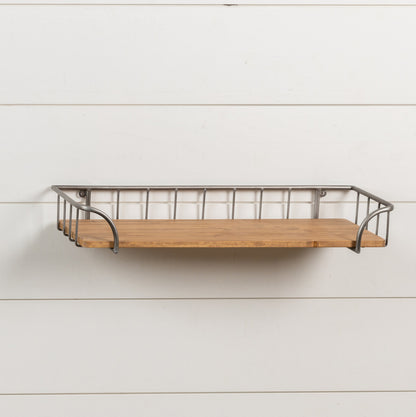 Wood and Wire Shelf