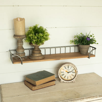 Wood and Wire Shelf