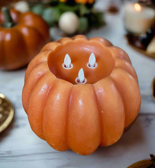 Pumpkin LED Moving Flame Candle 8x6