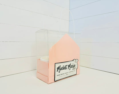 White Cement LED Candle Grab and Go Gift Set