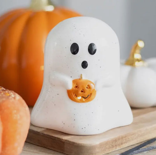 Ghost with Pumpkin | Tea light Holder