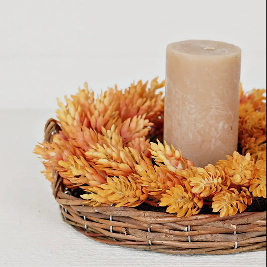 Flat Willow Basket with Handles