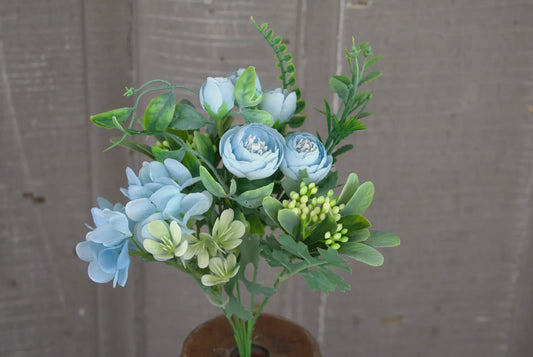 Icy Blue Hydrangea Pick