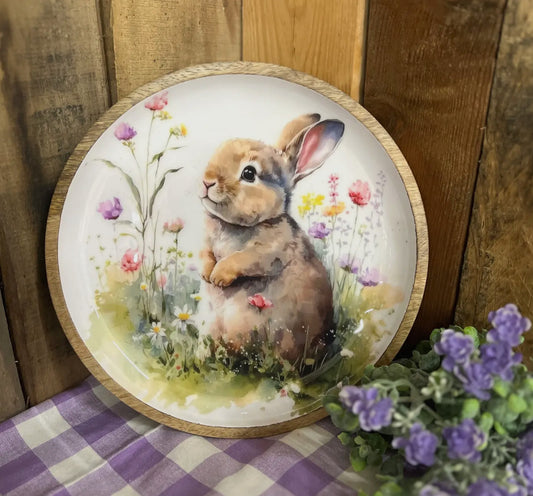 Decorative Bunny Plate 10”