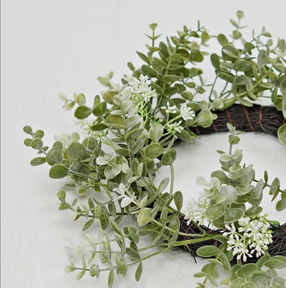 Sage Eucalyptus with Seeds | Twig Wreath or Candle Ring