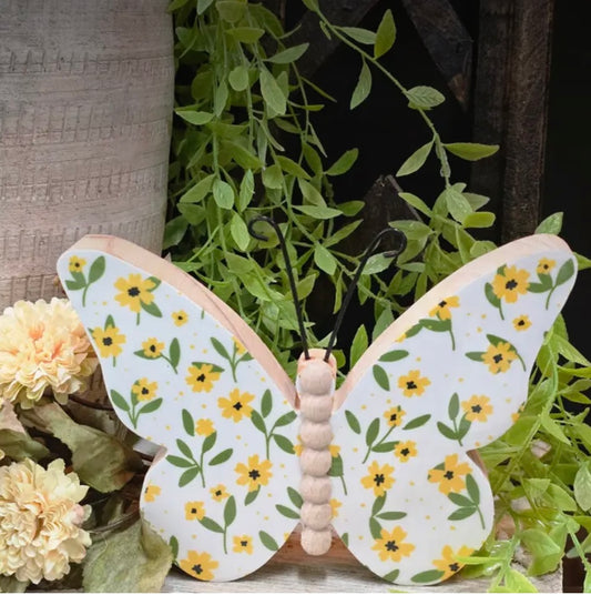 Printed White Butterfly 7.5”