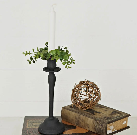 Soft Touch Evergreen Eucalyptus Taper Candle Ring