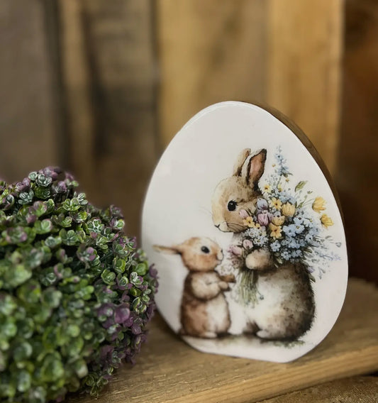Enamel Egg Block Sitter