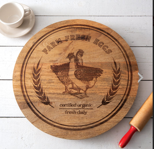 Farm Fresh Eggs Lazy Susan