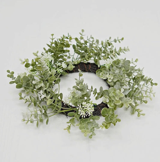 Sage Eucalyptus with Seeds | Twig Wreath or Candle Ring