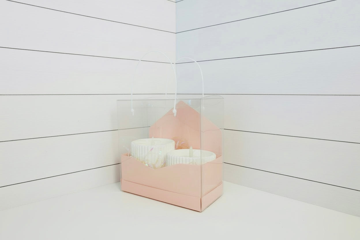 White Cement LED Candle Grab and Go Gift Set
