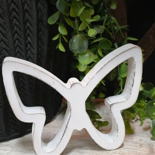 White Hollow Butterfly