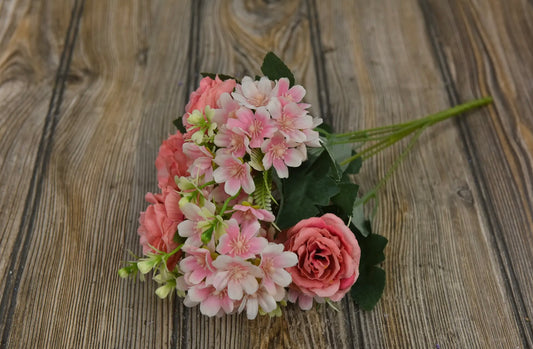 Vintage Pink Cabbage Rose Pick 14”