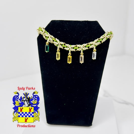 Micro Byzantine Gem Bracelet (Green)