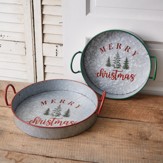 Galvanized Christmas Tray