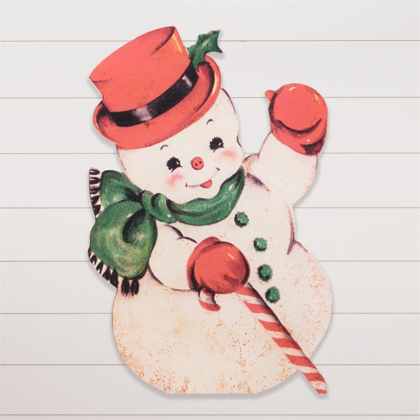 Vintage Snowman Metal Sign