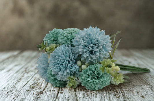Blue Chrysanthemum Pick 12”