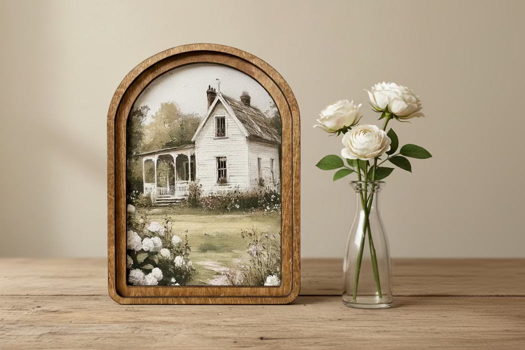 Spring Farmhouse Framed Art 6x8”
