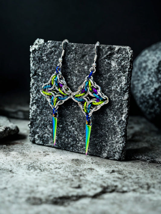 Celtic Filigree Spike Earrings