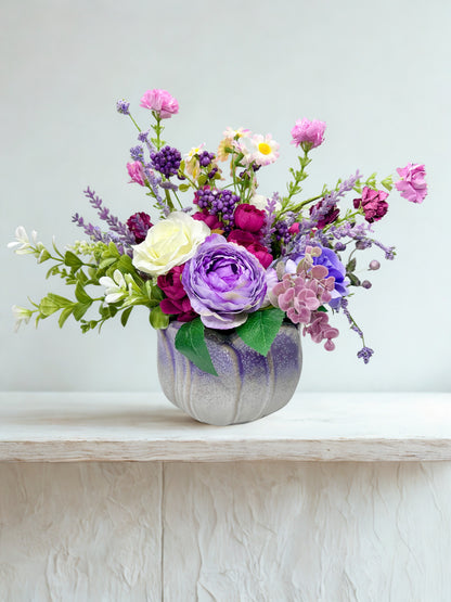 Spring Tulip Planter Vase & Arrangement