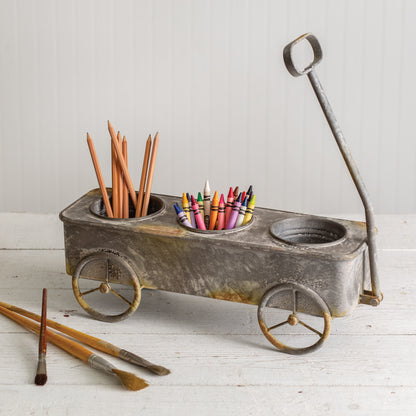 Rusty Wagon Planter/Organizer
