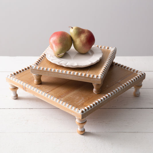 Beaded Wood Riser